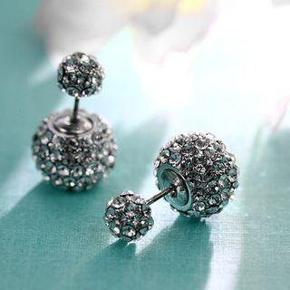 Rhinestone Double-sided Stud Earrings