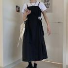 Short-sleeve T-shirt / Spaghetti Strap Jumper Dress
