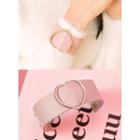 Heart Faux-leather Bangle