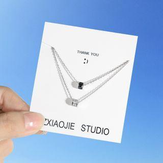 925 Sterling Silver Agate Necklace Necklace - As Shown In Figure - One Size