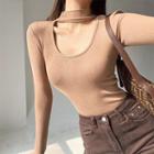 Slim-fit Halter T-shirt In 5 Colors