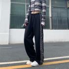 Straight Wide Leg Contrast Line Pants