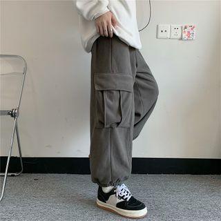 Side Pocket Gather-hem Cargo Pants