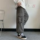 Side Pocket Gather-hem Cargo Pants