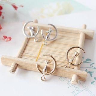 Cat Moon Earring