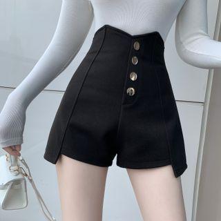 High Waist Button-up Shorts