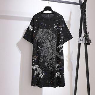 Print Mini T-shirt Dress
