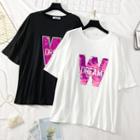 Sequined Embroidered Loose-fit T-shirt
