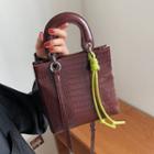 Croc Grain Faux Leather Crosssbody Bag