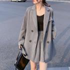 Set: Double-breasted Blazer + Wide-leg Dress Shorts