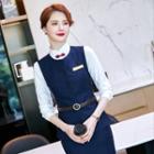 3/4-sleeve Shirt / Vest / Mini Pencil Skirt / Dress Pants