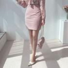 Pastel Tone H-line Miniskirt