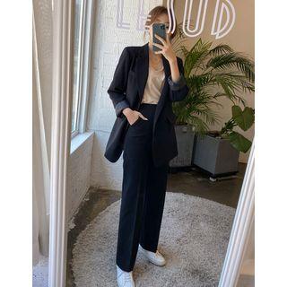 Single-breasted Loose-fit Longline Blazer