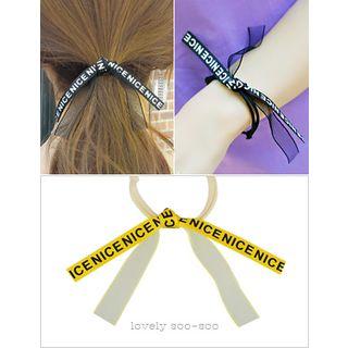 Lettering-strap Hair Tie