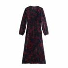 Vintage Long-sleeve Floral Dress