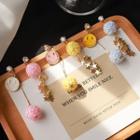 Non-matching Alloy Smiley Dangle Earring