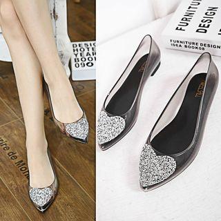 Pvc Heart Buckle Flats