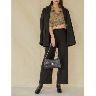 Hidden-band Wide-leg Pants