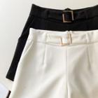 Belted Zip-back Shorts
