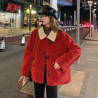 Single-breasted Long-sleeve Coat As Shown In Figure - One Size