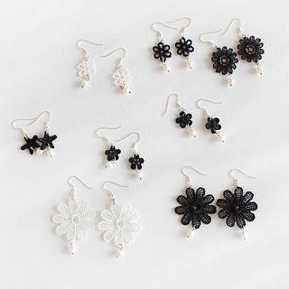 Lace Flower Drop Earring / Lace Star Drop Earring (various Designs)