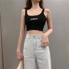 Sports Cropped Tank Top As Shown In Figure - One Size