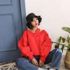 Cutout-front Loose-fit Pullover