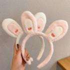 Fabric Rabbit Ear Face Wash Headband 1 Pc - Pink - One Size