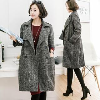 Double-breasted Flap-detail Coat