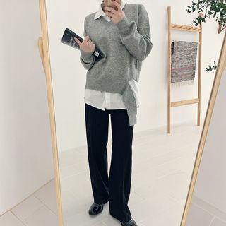 Lovb Wide Straight Dress Pants