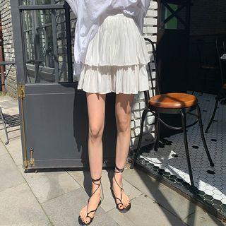 Ruffled Layered Miniskirt