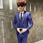 Set: Check Blazer + Vest + Trousers