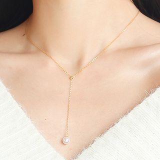 Freshwater Pearl Pendant Y Necklace
