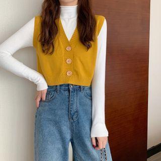 Sweater Vest / Mock Neck Top