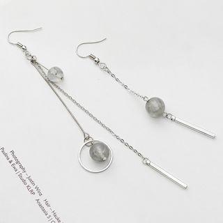 Non-matching Disc & Bar Dangle Earring