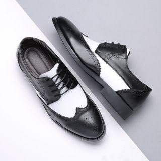 Two-tone Lace-up Brogue Shoes