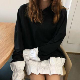 Frilled Panel Pullover Dress