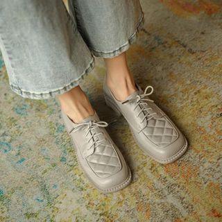 Quilted Lace-up Shoes