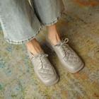 Quilted Lace-up Shoes