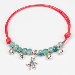 Beaded Anklet With Star Charm