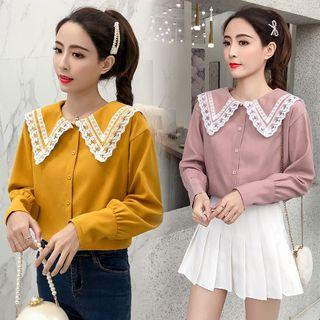 Lace Peter Pan Collar Blouse