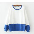 Pleated Color Panel Pullover