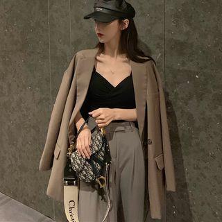 Long-sleeve Oversize Double Breasted Blazer