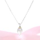 925 Sterling Silver Faux Pearl Pendant Necklace 1 Pc - 925 Sterling Silver Faux Pearl Pendant Necklace - One Size