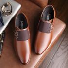 Genuine Leather Panel Loafers