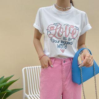 Love Letter Print T-shirt