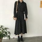 Polka Dot Midi Chiffon Dress