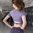 Cut-out Cropped Yoga Top