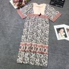 Short-sleeve Floral Tunic Dress