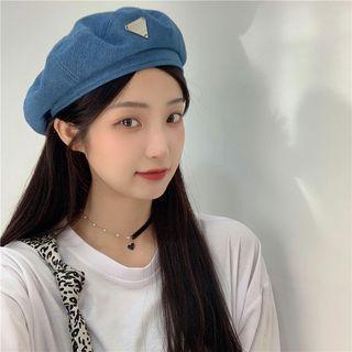 Triangle Denim Beret
